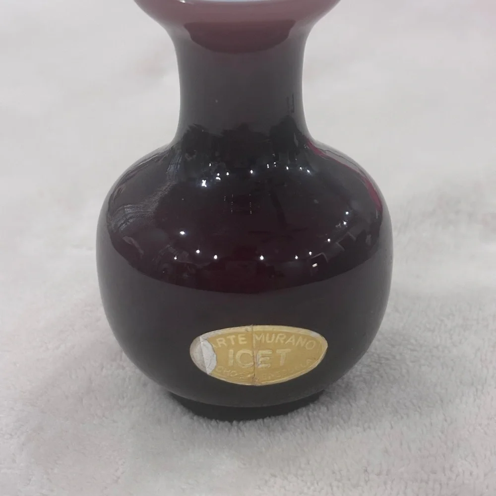 Mini Bud Vase Rich Burgundy Glass Vase